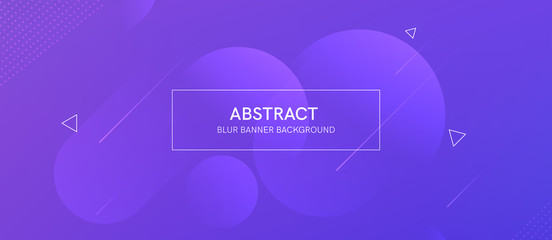 Poster - Abstract futurictic banner with a gradient shapes and blur 