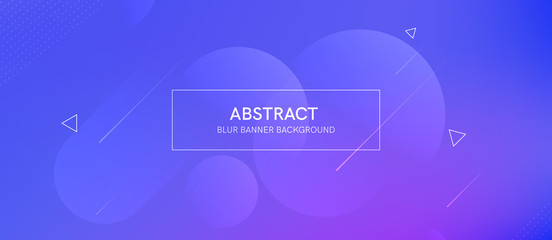 Poster - Abstract futurictic banner with a gradient shapes and blur 