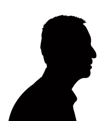 Poster - a man head silhouette vector