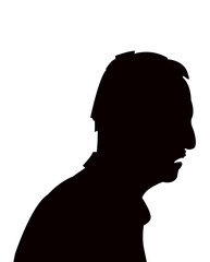 Poster - a man head silhouette vector