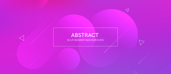 Poster - Abstract futurictic banner with a gradient shapes and blur 
