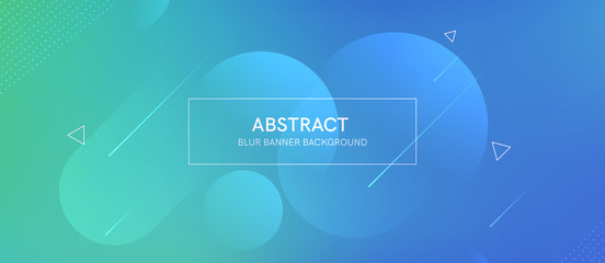 Poster - Abstract futurictic banner with a gradient shapes and blur 