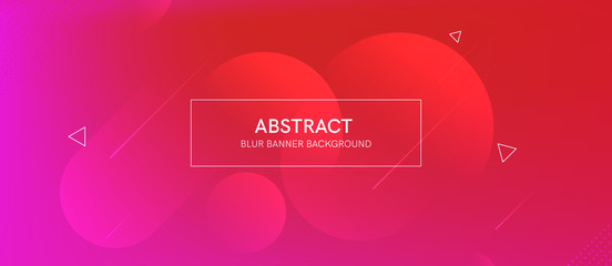 Poster - Abstract futurictic banner with a gradient shapes and blur 