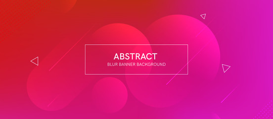 Poster - Abstract futurictic banner with a gradient shapes and blur 