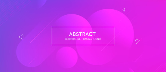 Poster - Abstract futurictic banner with a gradient shapes and blur 