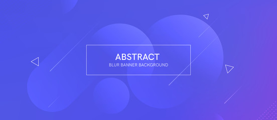 Poster - Abstract futurictic banner with a gradient shapes and blur 
