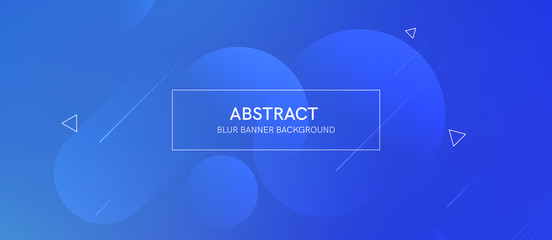 Poster - Abstract futurictic banner with a gradient shapes and blur 