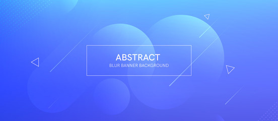 Poster - Abstract futurictic banner with a gradient shapes and blur 