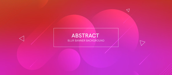 Poster - Abstract futurictic banner with a gradient shapes and blur 