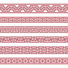 Set of vector korean borders