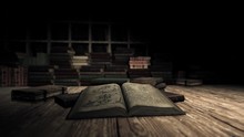 Medieval Library And Old Book Animation