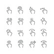 © Mykola - Touch gestures related icons: thin vector icon set, black and white kit