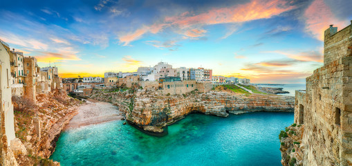 Wall Mural - Sunset at Cala Paura gulf