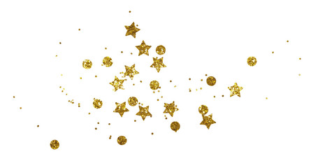scattered golden seqines and stars