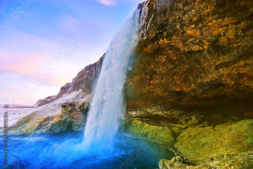 view-of-seljalandsfoss-waterfall-at-dawn-in-winter-in-iceland