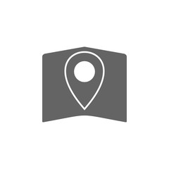 Poster - Coordinate, location, map, pin icon. Element of materia flat maps and travel icon. Premium quality graphic design icon. Signs and symbols collection icon for websites