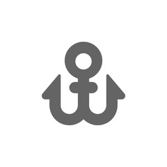 Poster - Anchor, marine, nautical, ship icon. Element of materia flat maps and travel icon. Premium quality graphic design icon. Signs and symbols collection icon for websites