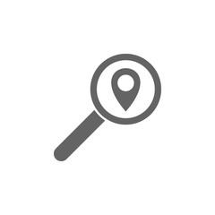 Poster - Search, location icon. Element of materia flat maps and travel icon. Premium quality graphic design icon. Signs and symbols collection icon for websites