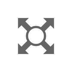 Poster - Direction arrow  icon. Element of materia flat maps and travel icon. Premium quality graphic design icon. Signs and symbols collection icon for websites