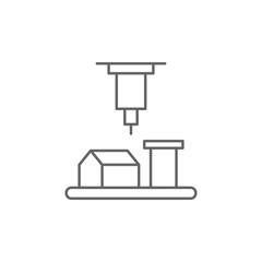 Poster - 3d architecture icon. Element of 3d printing icon. Thin line icon for website design and development, app development. Premium icon