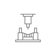 Poster - 3d bridge icon. Element of 3d printing icon. Thin line icon for website design and development, app development. Premium icon
