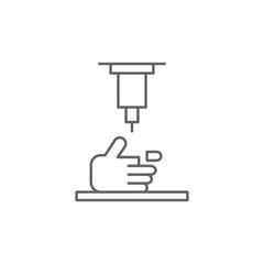 Poster - 3d prosthetics icon. Element of 3d printing icon. Thin line icon for website design and development, app development. Premium icon