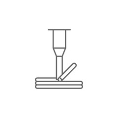Poster - Electron, 3d printing icon. Element of 3d printing icon. Thin line icon for website design and development, app development. Premium icon