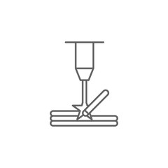 Poster - Electron, 3d printing icon. Element of 3d printing icon. Thin line icon for website design and development, app development. Premium icon