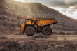 © Евгений Мирошниченко - mining truck in a coal mine at sunset