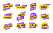 © iiierlok_xolms - Sale tags collection. Special offer, big sale, discount, best price, mega sale banner set. Shop or online shopping. Sticker, badge, coupon, store. Vector Illustration.