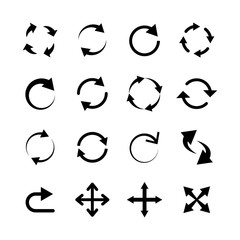 Poster - big circle arrow set. pictogram refresh reload. element for websites. vector illustration.