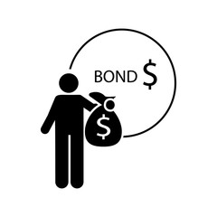 Poster - Bond, invest, investment icon. Element of investor man icon. Premium quality graphic design icon. Signs and symbols collection icon for websites, web design, mobile app