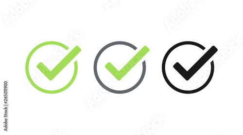Fotomural Green check mark and red cross icon set