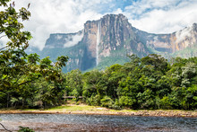 View Of Angel Falls From Carrao River, Canaima National Park, Venezuela