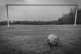 Fototapeta Sport - Black and white football pitch