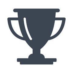 Championship trophy flat vector icon