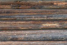 Horizontal Wood Background From Planed Logs