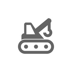 Poster - Caterpillar, construction, crane icon. Element of simple transport icon. Premium quality graphic design icon. Signs and symbols collection icon for websites