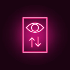 Poster - view Statistics neon icon. Elements of online and web set. Simple icon for websites, web design, mobile app, info graphics
