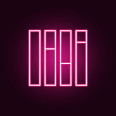 Poster - mixer info neon icon. elements of online and web set. simple icon for websites, web design, mobile a