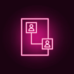 Poster - connect network neon icon. Elements of online and web set. Simple icon for websites, web design, mobile app, info graphics