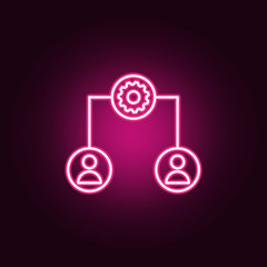 Poster - connect network neon icon. Elements of online and web set. Simple icon for websites, web design, mobile app, info graphics
