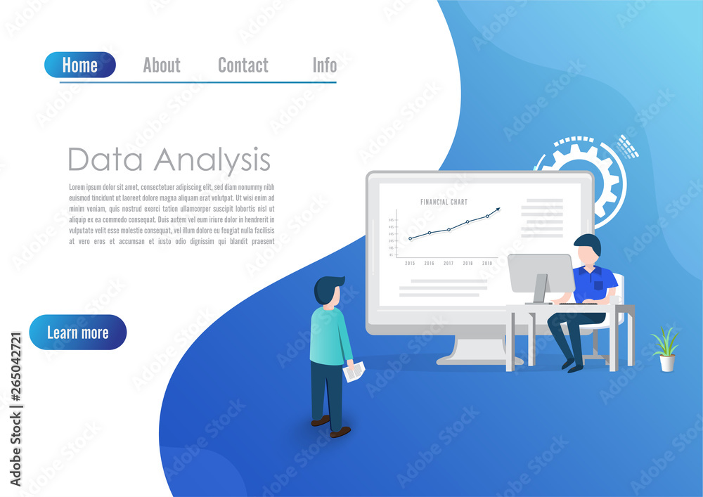 Modern flat design concept of Big Data Analysis for website and ...
