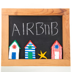 Wall Mural - Airbnb on blackboard