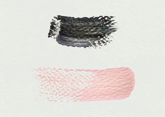 Poster - Black and pink brush strokes