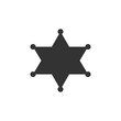 © mingirov - Hexagram sheriff icon isolated. Flat design. Vector Illustration