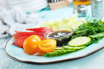 Wall Mural - vegetables for salad