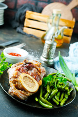 Sticker - fried meat on plate