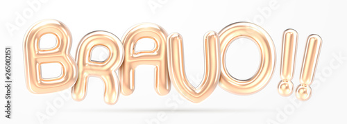 Fotografía BRAVO golden foil balloon