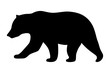 Grizzly bear or polar bear silhouette flat vector icon for animal wildlife apps and websites